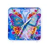 Flower Butterfly Special Shape 5D Diamond Painting Clock Art Craft With Frame Kit