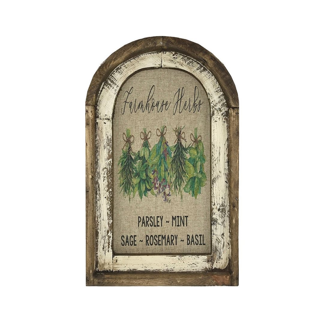 Fresh Herbs Wall Art Rustic Farmhouse Decor