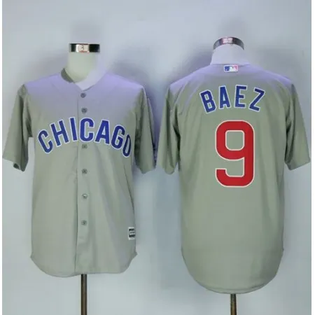 Cubs #9 Javier Baez Grey New Cool Base Stitched MLB Jersey