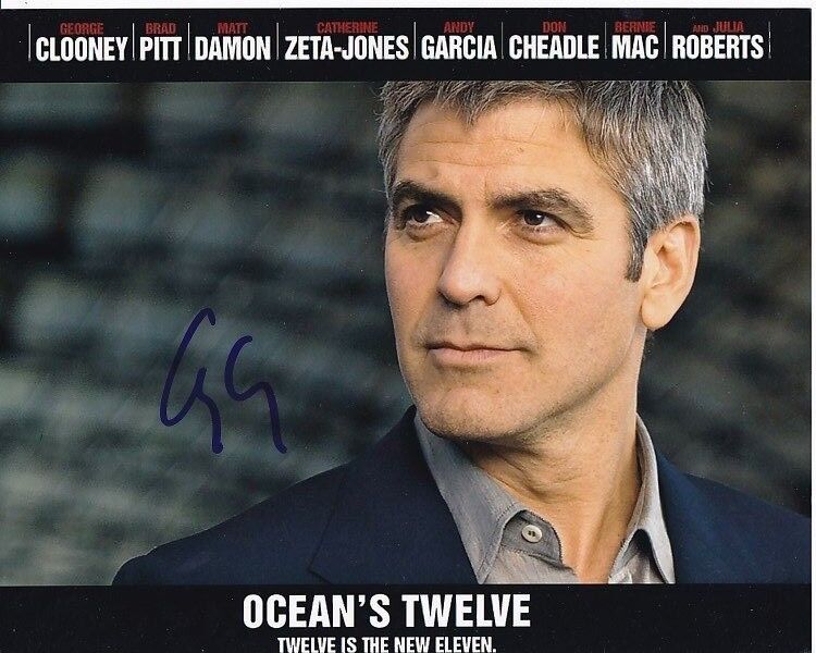 GEORGE CLOONEY Signed Autographed OCEAN'S TWELVE DANNY Photo Poster painting