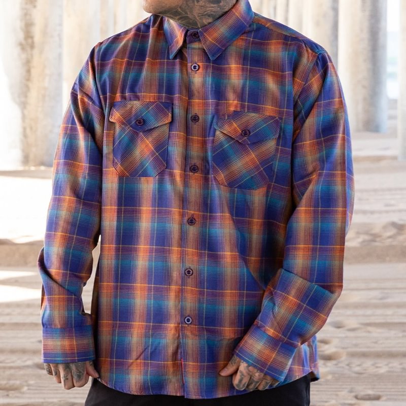 American Style Flannel Plaid Casual Shirt