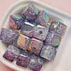 Gradient Ice Cracking Square Acrylic Beads DIY Jewelry