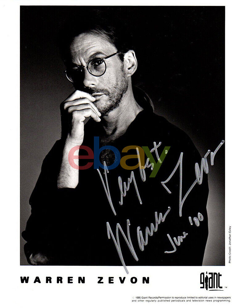 WARREN ZEVON AUTOGRAPHED-SI<wbr/>GNED 8X10 PROMOTIONAL Photo Poster paintingGRAPH-PHO<wbr/>TO reprint