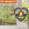 (US Only)Sunrise 2D Flat DIY Diamond Art Suncatcher Diamond Art Pendant for Home Decor