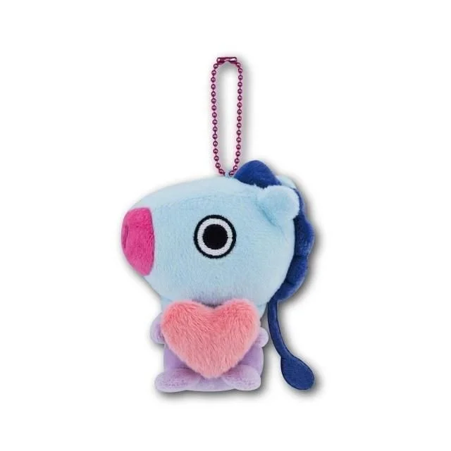 Pink Plush Heart Bag Charm & Key Chain