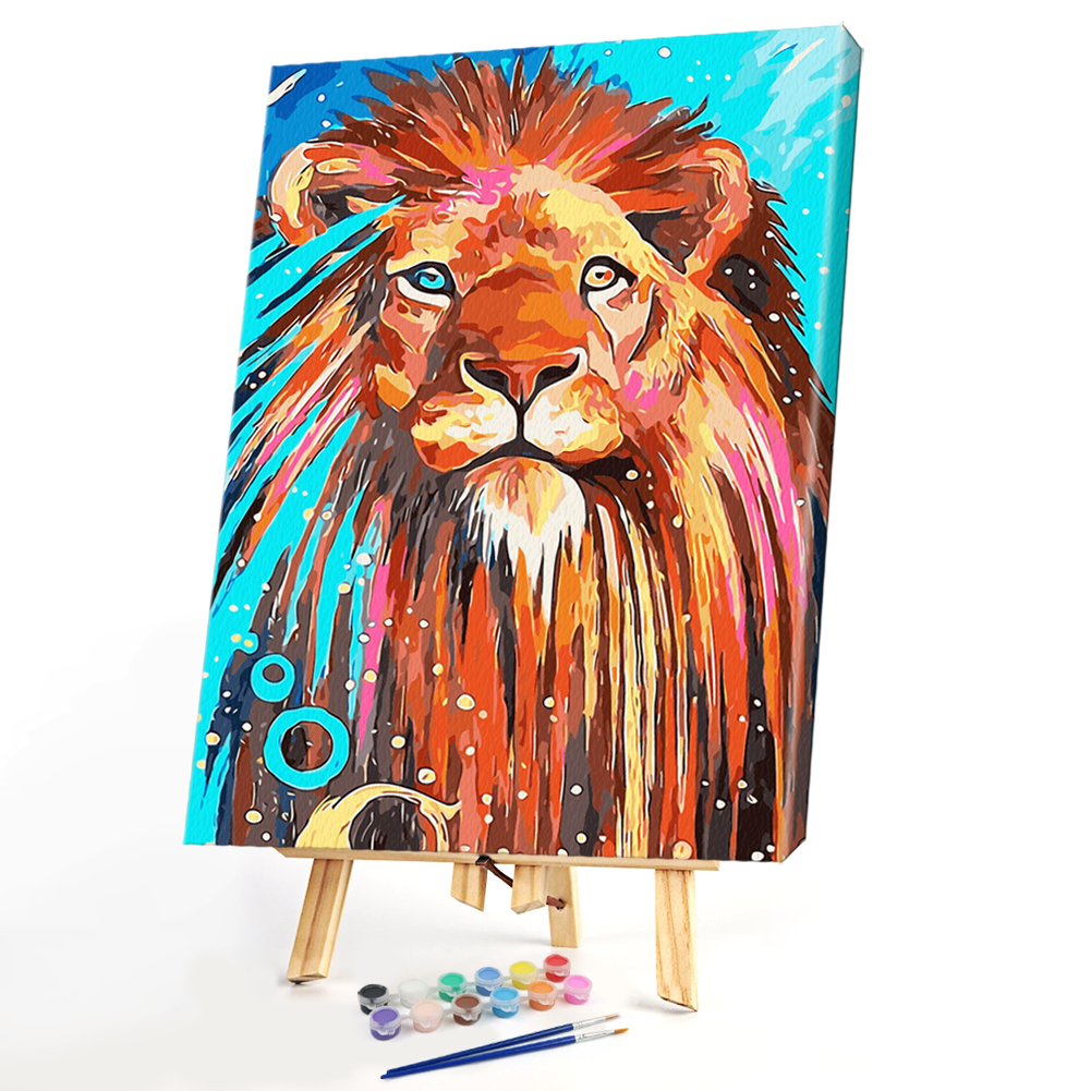 

40*50cm - Paint By Numbers - Brown Lion, 501 Original