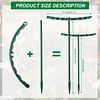 6Pcs Plant Support Stakes Half Round Plant Stake for Climbing Plants (25cm)
