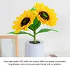 Shimmering Sunflower Lamp Rechargeable Sunflowers Flower Lamp Sunflower Night Light for Mom Wife Friends Girlfriend Teacher Grandma