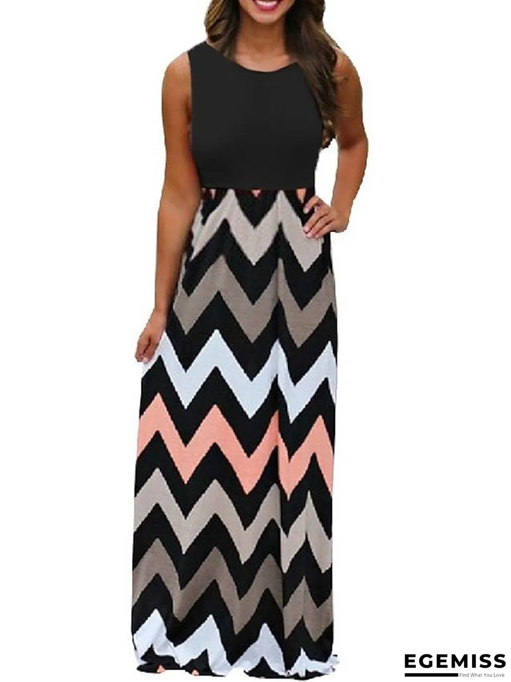 New Fashion Long Skirt Summer Temperament Loose Thin Wave Sling Dress Female | EGEMISS