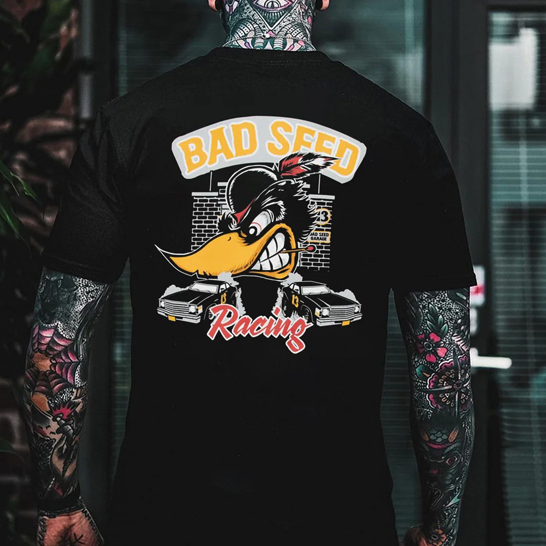 BAD SEED RACING Crow Classic Car Print Men's T-shirt