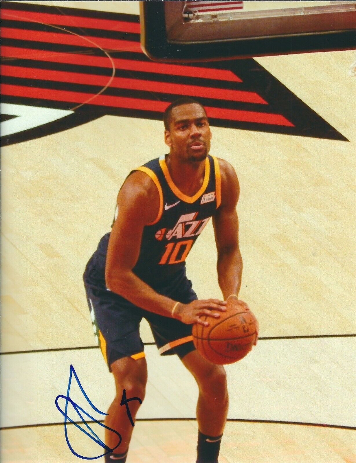 Signed 8x10 ALEC BURKS Utah Jazz Autographed Photo Poster painting w/COA