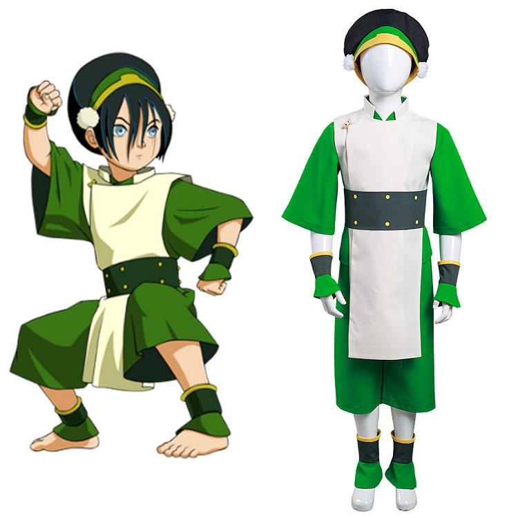 Avatar: The Last Airbender Kids Children Vest Pants Outfit Toph bengfang Halloween Carnival Suit Cosplay Costume