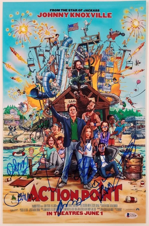 ACTION POINT Cast (6) Signed 11x17 Photo Poster painting KNOXVILLE PONTIUS #1 ~ Beckett BAS COA