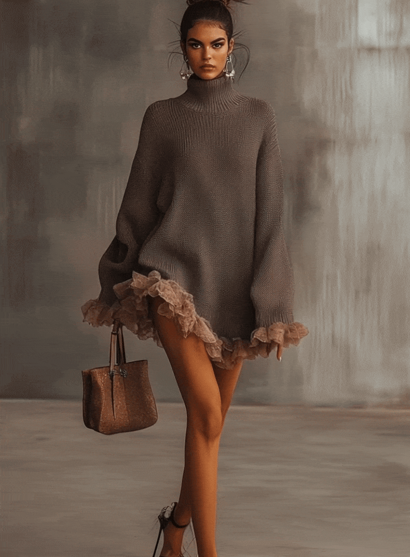 green sweater dress Girls: Feeling Your Best Emerald – Shop the Mint 1981 – David and Color:Nude* Web Collection: Jumpsuits and Playsuits