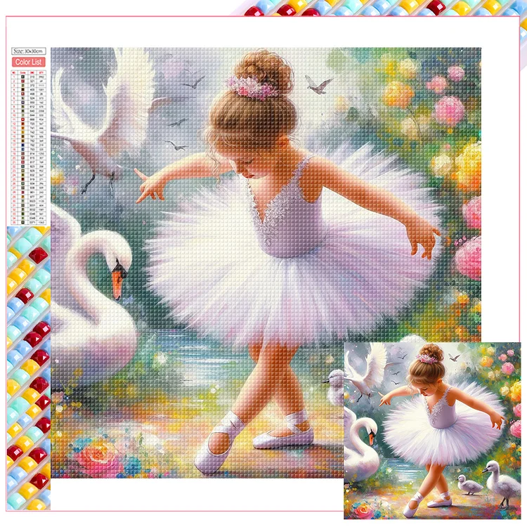 Little Swan 30*30CM (Canvas) Full Square Drill Diamond Painting gbfke