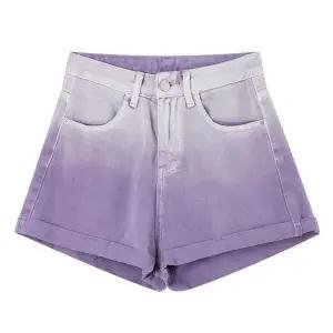 Women Cool Purple Shorts High Waist Short Pants Female Summer Girls Fashion Cargo Shorts Funny  Japan Jeans Streetwear Women