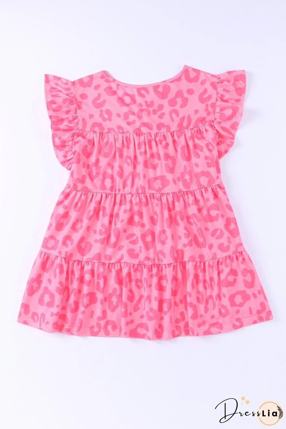 Leopard Print Ruffle Sleeve Tank Top for Stylish Women