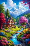 Luxury AB Velvet Diamond Painting Kit - Landscape