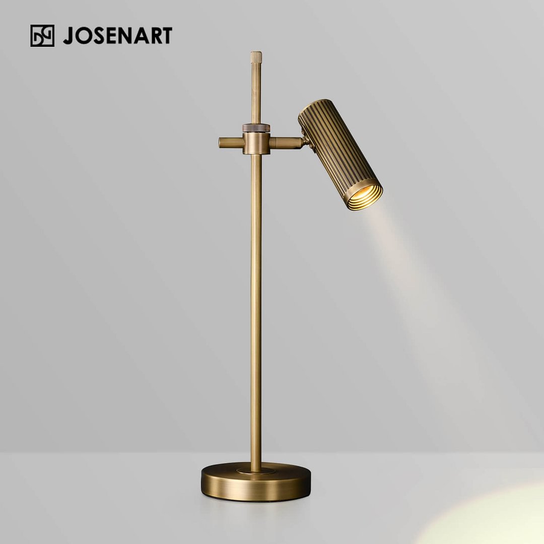 Vintage Brass Adjustable Table Light Josenart
