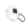 Clear TPU Cover for Google Pixel Buds 2a 2025 Accessory Protective Skin Case with Carabiner Shockproof Anti-Drop Scratch-Resistant