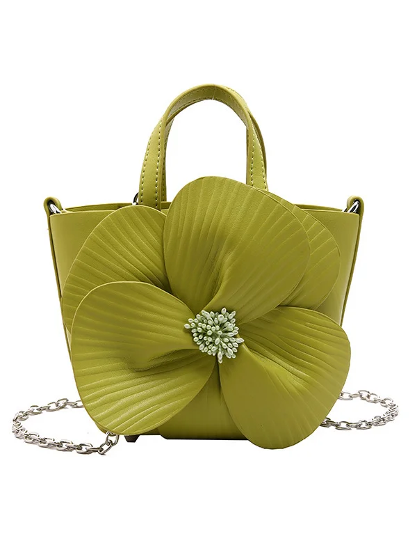 Split-Joint Pleated Flower Shape Tote Bags Handbags Crossbody Bags Bags