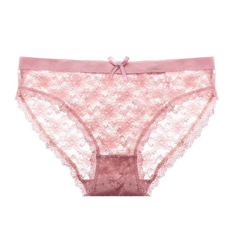 FINETOO Lace Panties Sexy Lingerie Fashion Floral Underwear Women Low Waist Girls Panty Large Size M-2XL Sexy Female Underpants