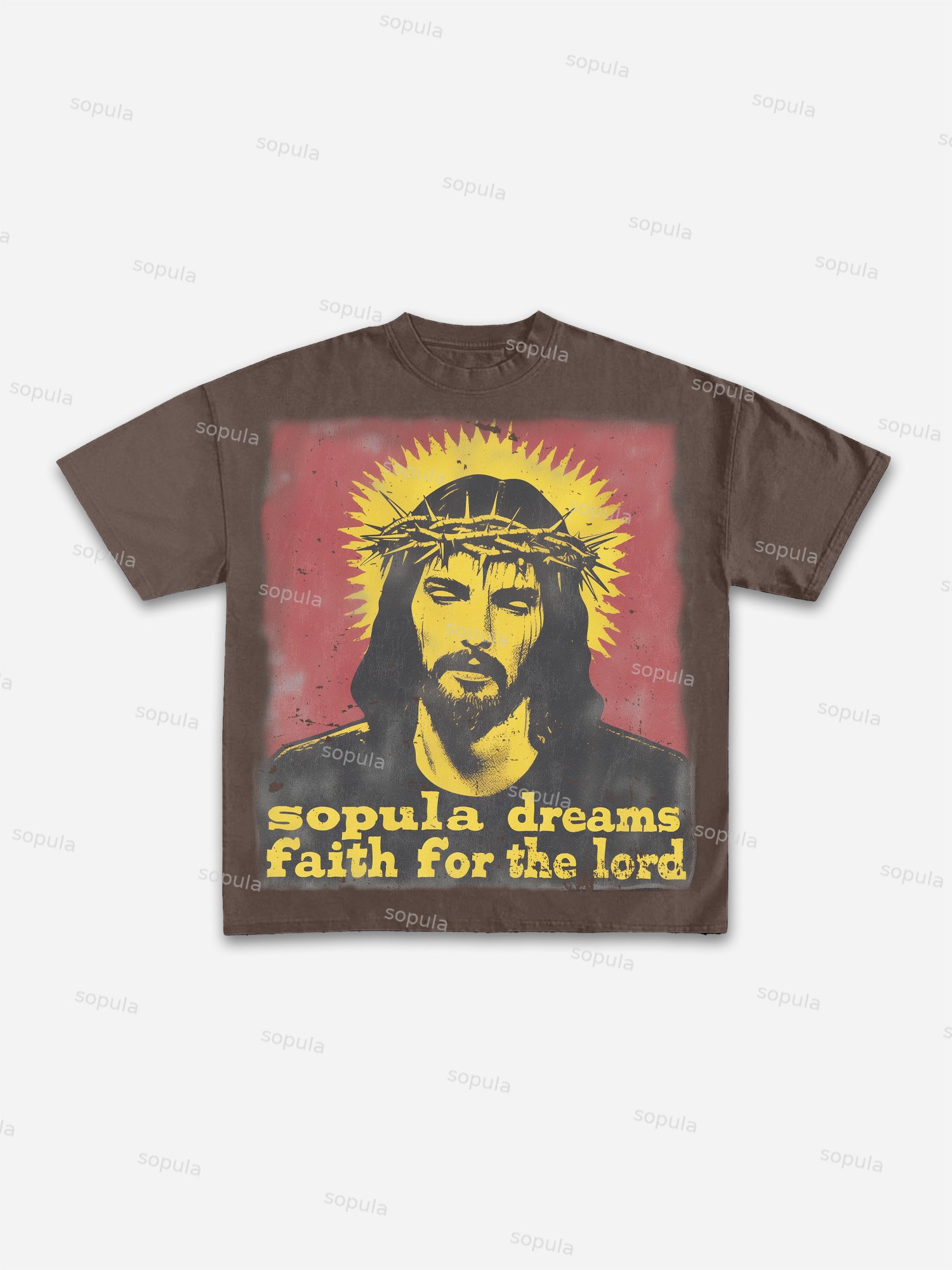 Faith For The Lord Vintage Graphic Cotton T-shirt - Sopula｜Premium Graphic Tees & Graphic Clothing
