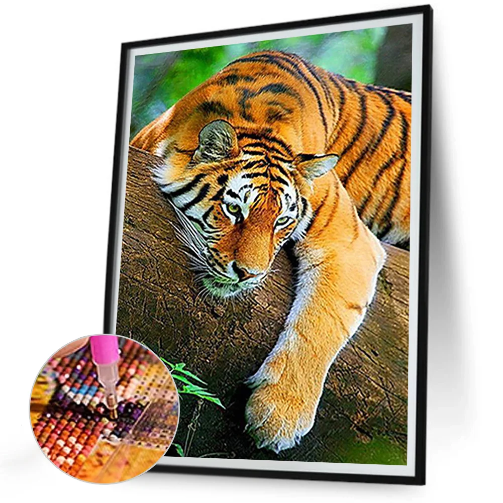 Diamond Painting - Full Round Drill - Tiger(Canvas|30*40cm)