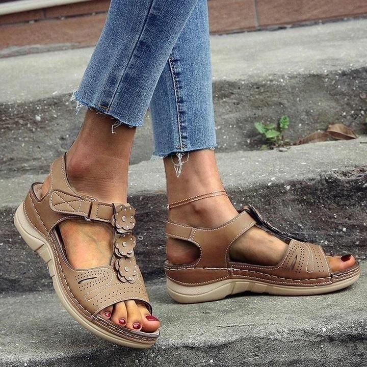 Women Flowers Comfy Orthopedic Arch-Support Wedges Sandals 2022