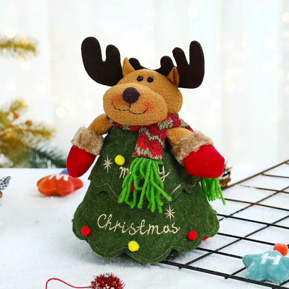 New Christmas creative linen apple bag gift bag ornaments