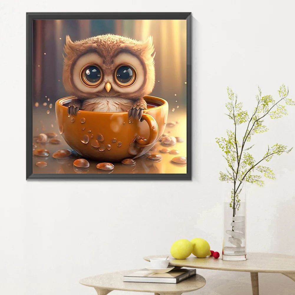 Diamond Painting - Full Round Drill - Owl(Canvas|30*30cm)