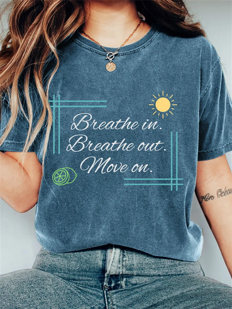 Breathe In Breathe Out Move On Jimmy Memorial Vintage T Shirt