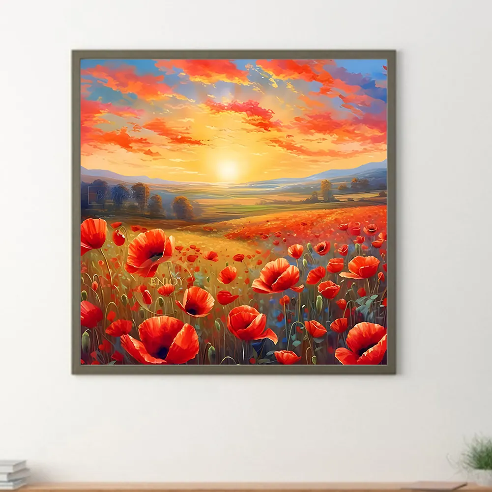 Diamond Painting - Full Round Drill - Poppy(Canvas|30*30cm)