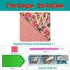 Pearl Bead Embroidery Kit Corner Bookmark PU Letter W DIY Craft