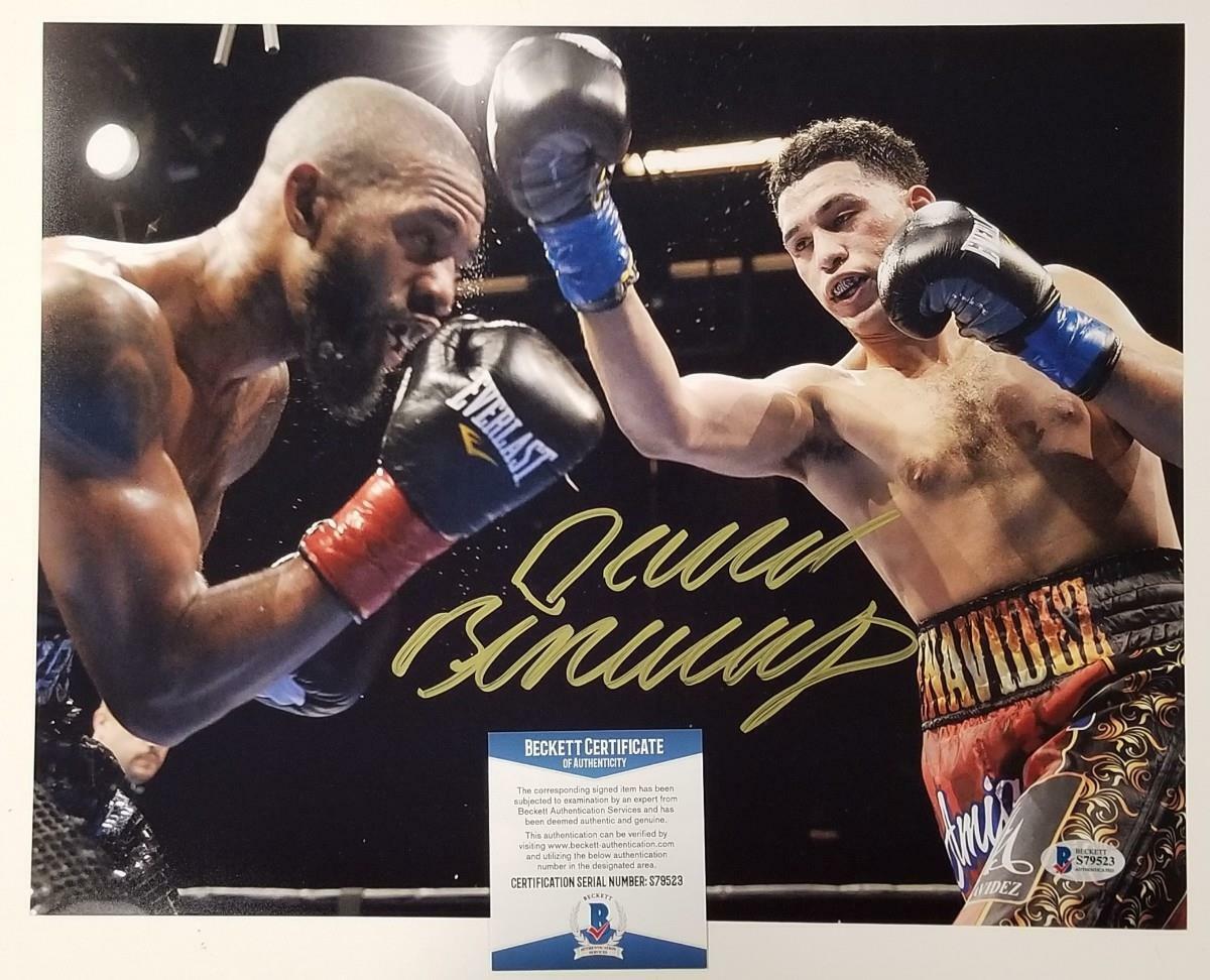 David Benavidez signed 11x14 Photo Poster painting #2 Boxing Autograph (B) ~ Beckett BAS COA