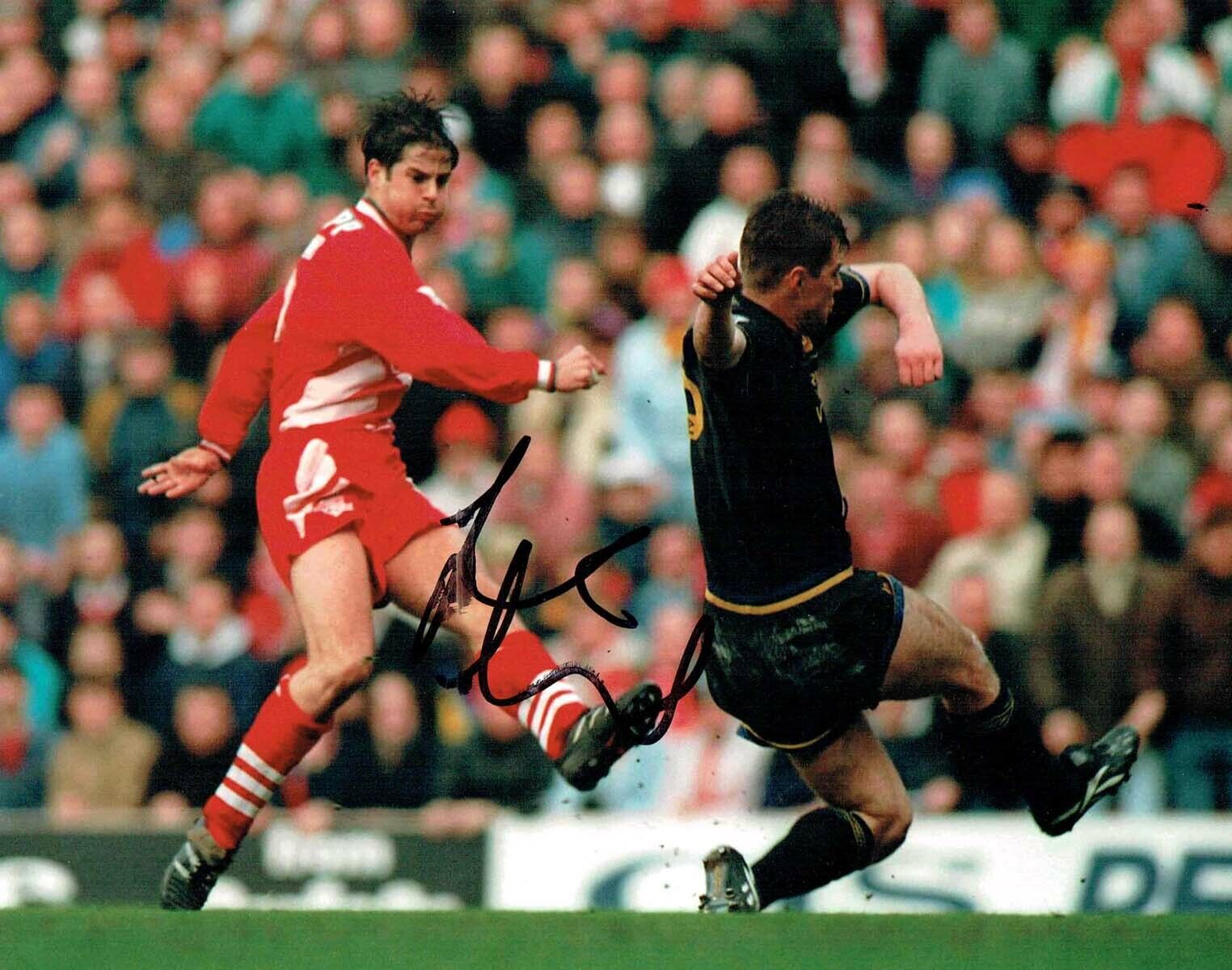 Jamie REDKNAPP SIGNED Autograph 10x8 Photo Poster painting 1 AFTAL COA Liverpool Football Legend