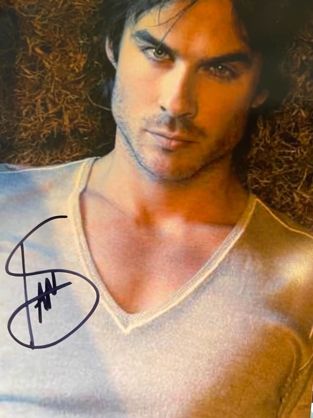 Ian Somerhalder signed 8x10 Photo Poster painting pic hot