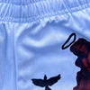 Angel Print Casual Street Mesh Shorts