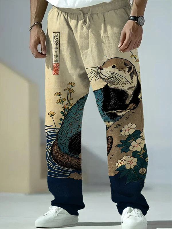 Good-Looking Japanese Carp Print Casual Pants discount - Harajuku Style Harem Pants Perfect Gift For Him - Japanese Streetwear Kawaii Vintage Pants