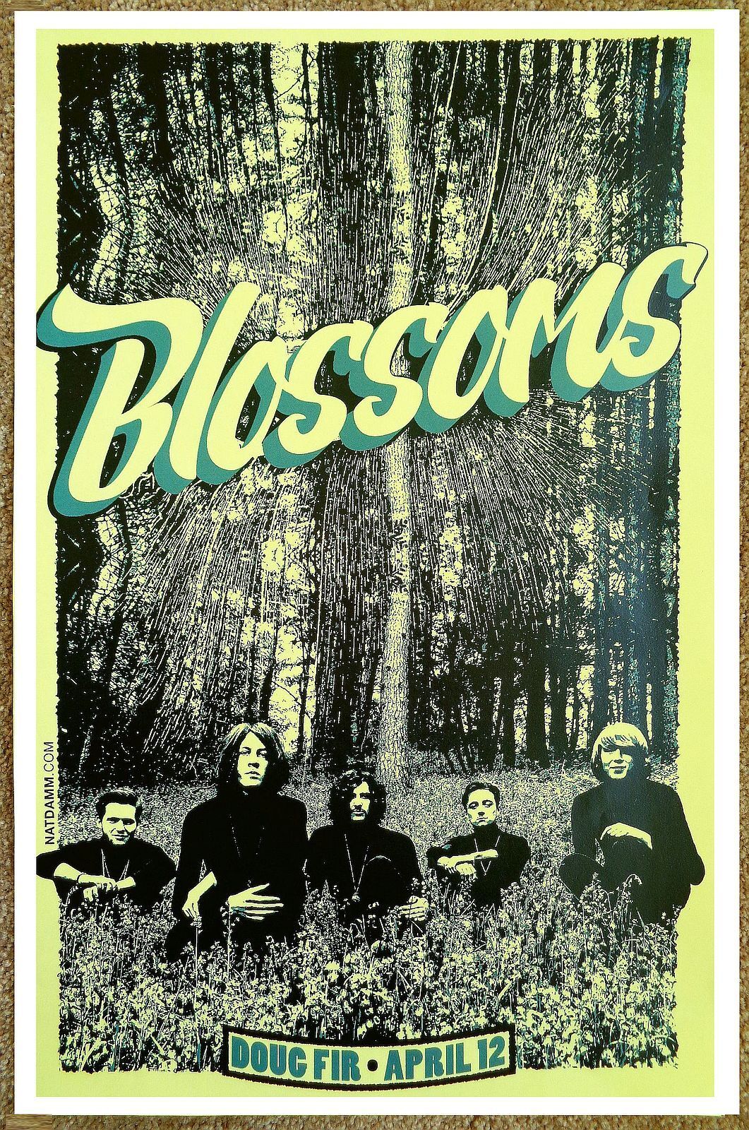 BLOSSOMS 2017 Gig POSTER Portland Oregon Concert