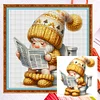 (Small Size)Gnome In The Toilet - 18CT Counted Cross Stitch - 25*25cm
