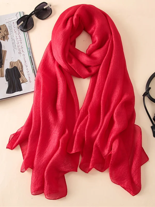 Wrap Keep Warm Solid Color Sun Protection Scarf