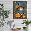 Chats D'Halloween Complète Rond Diamant Peinture 30X40CM