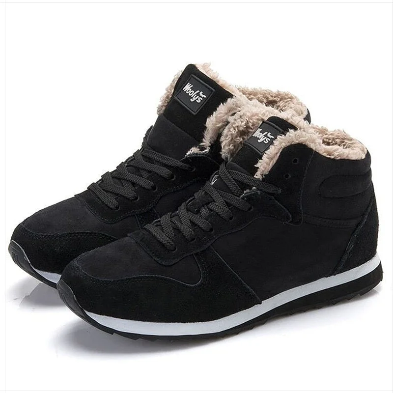 Men Boots Men's Winter Shoes Fashion Snow Boots Shoes Plus Size Winter Sneakers Ankle Men Shoes Winter Boots Black Blue Footwear
