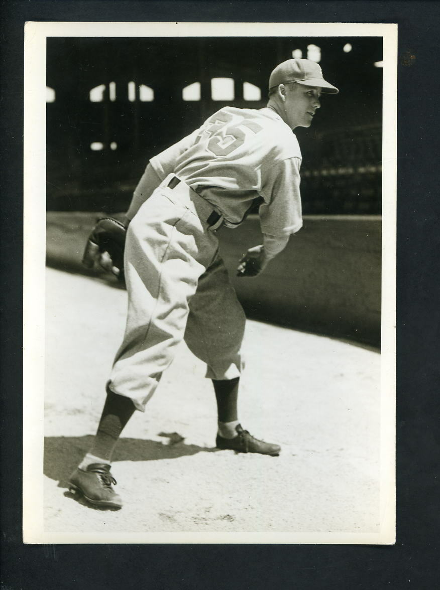 Bill Beckmann circa 1940 Press Original Photo Poster painting Philadelphia A's Athletics