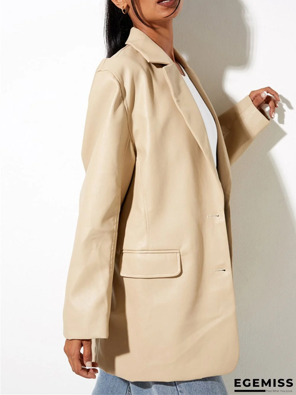Casual Warm Solid Color Coat | EGEMISS