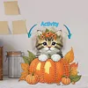 uk.everydayedeals DIY Diamond Painting Acrylic Bobble Head Decoration - Cat Pumpkins