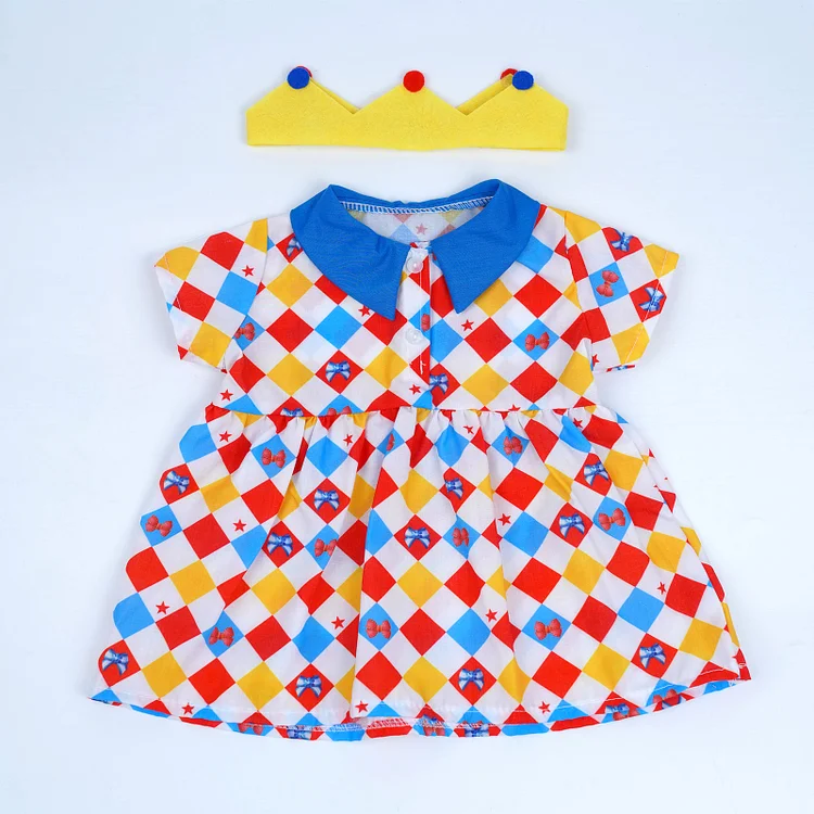 17-20 Inches Clothes Accessories Rainbow Skirt Three-Piece Set for Reborn Baby Dolls Rebornartdoll® RSAW-Rebornartdoll®