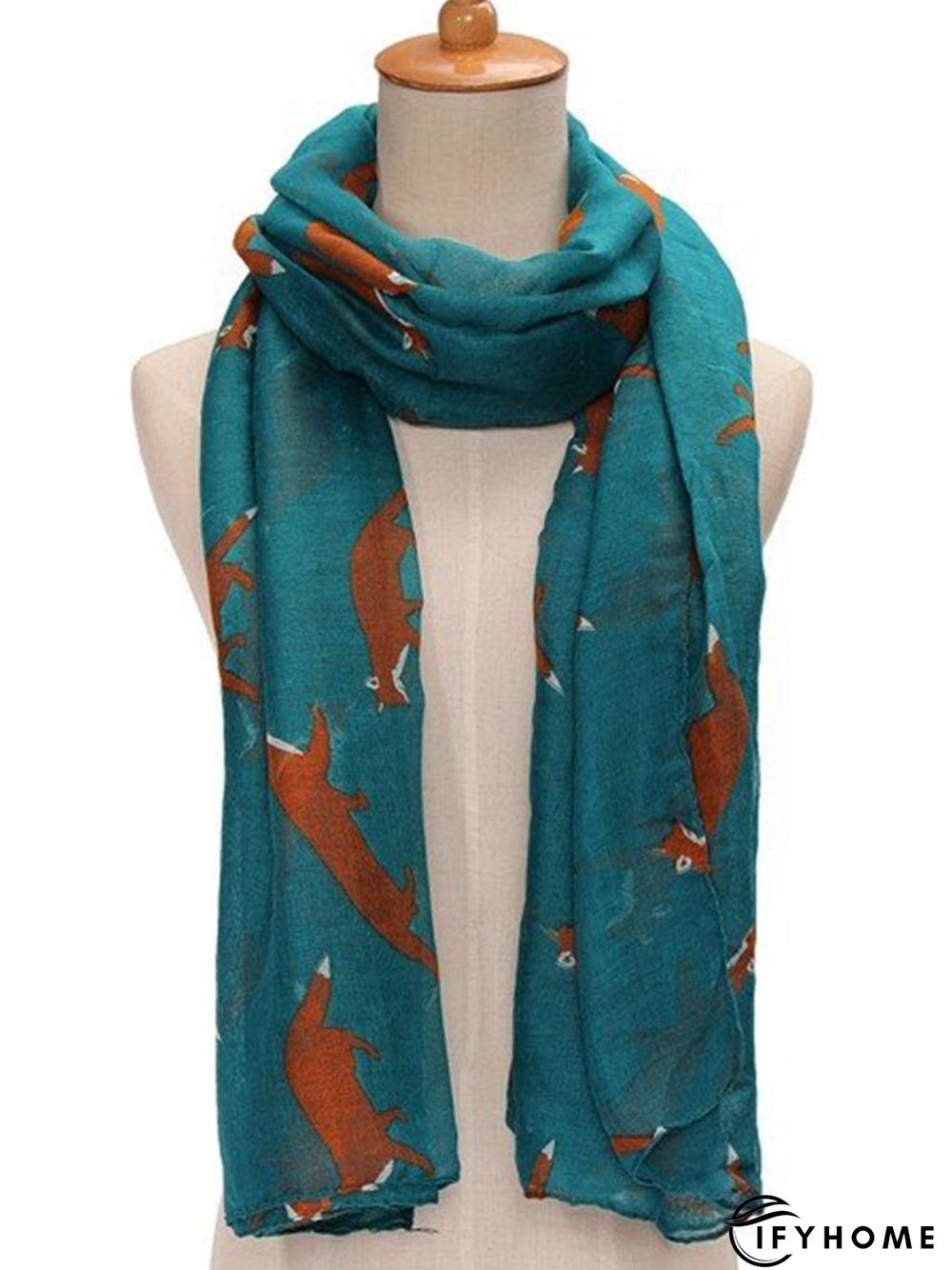 Spring Women's Fashion Fox Print Soft Women Scarf | IFYHOME
