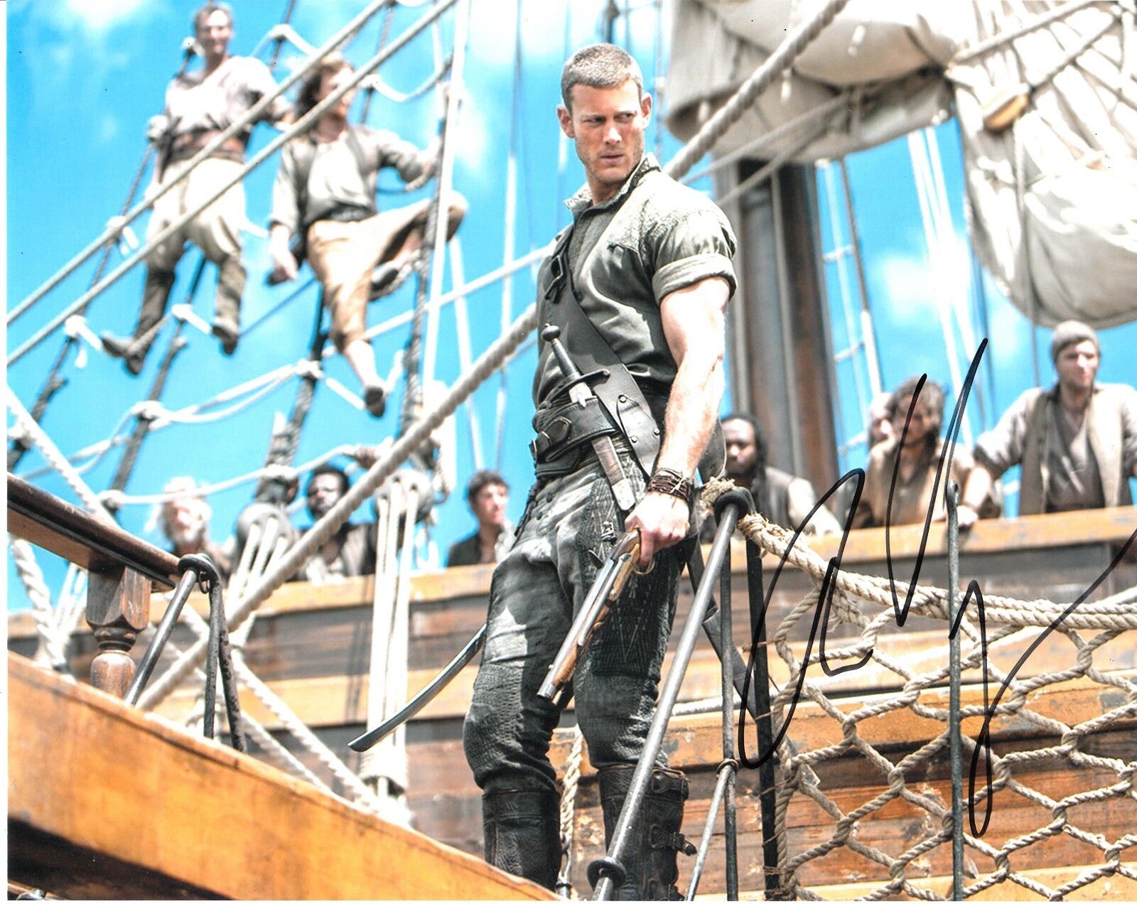 TOM HOPPER SIGNED BLACK SAILS Photo Poster painting UACC REG 242 (1)